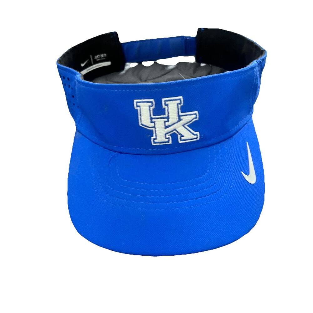 University Of Kentucky UK Wildcats Strap Back Nike Golf Visor Hat Cap Big Blue